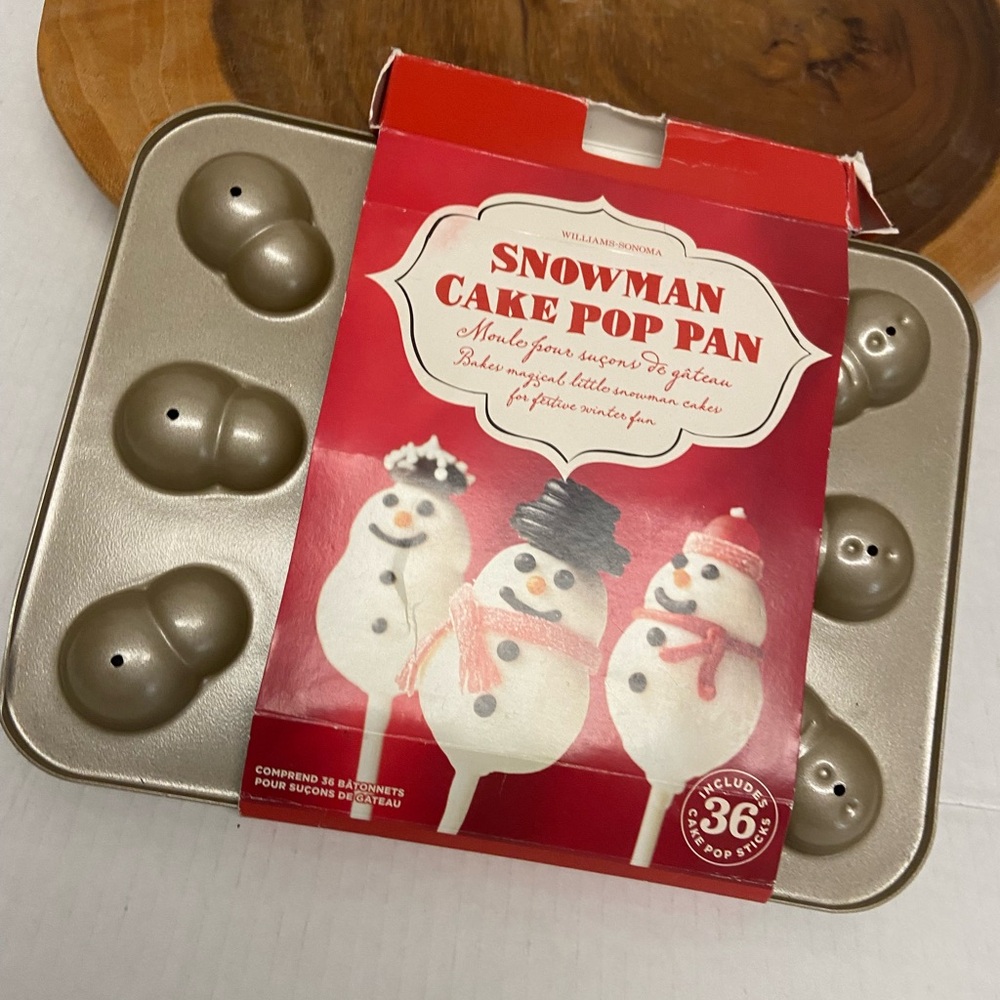 Williams & Sonoma Snowman Cake pop Pan NWT